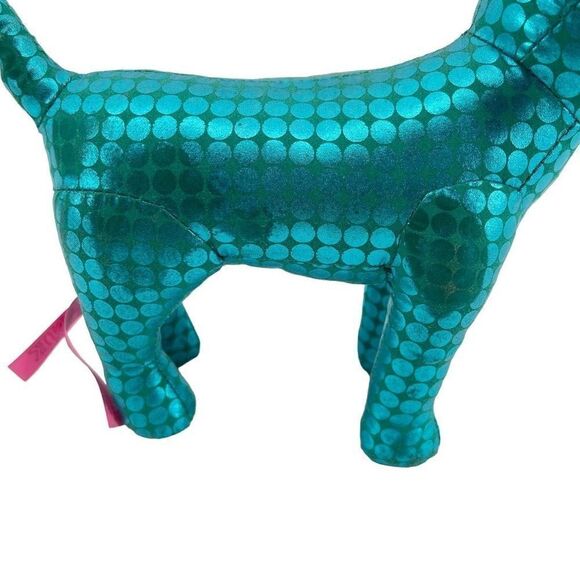 Victoria’s Secret PINK 2009 Metallic Blue “HEART” Small Plush Stuffed Dog Y2K - Picture 9 of 16